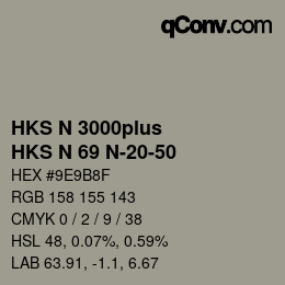 Code couleur: HKS N 3000plus - HKS N 69 N-20-50 | qconv.com