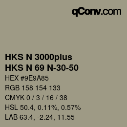 颜色代码: HKS N 3000plus - HKS N 69 N-30-50 | qconv.com