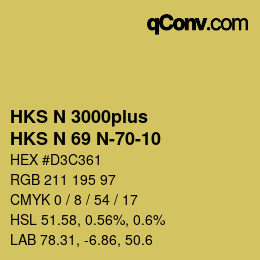 Code couleur: HKS N 3000plus - HKS N 69 N-70-10 | qconv.com