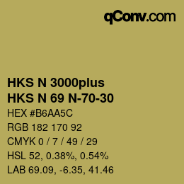 カラーコード: HKS N 3000plus - HKS N 69 N-70-30 | qconv.com