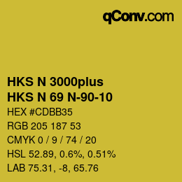 Farbcode: HKS N 3000plus - HKS N 69 N-90-10 | qconv.com