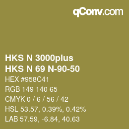 カラーコード: HKS N 3000plus - HKS N 69 N-90-50 | qconv.com