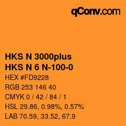 Color code: HKS N 3000plus - HKS N 6 N-100-0 | qconv.com