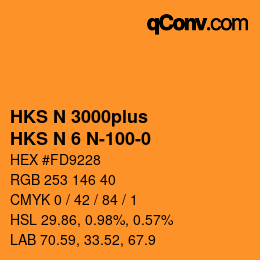 Código de color: HKS N 3000plus - HKS N 6 N-100-0 | qconv.com