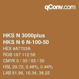 Farbcode: HKS N 3000plus - HKS N 6 N-100-50 | qconv.com