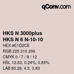 Code couleur: HKS N 3000plus - HKS N 6 N-10-10 | qconv.com