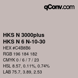 Farbcode: HKS N 3000plus - HKS N 6 N-10-30 | qconv.com