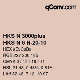 Code couleur: HKS N 3000plus - HKS N 6 N-20-10 | qconv.com