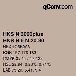Farbcode: HKS N 3000plus - HKS N 6 N-20-30 | qconv.com