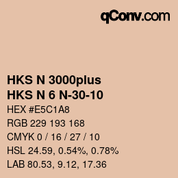Farbcode: HKS N 3000plus - HKS N 6 N-30-10 | qconv.com