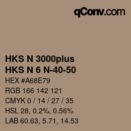 Farbcode: HKS N 3000plus - HKS N 6 N-40-50 | qconv.com