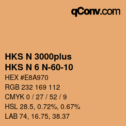Color code: HKS N 3000plus - HKS N 6 N-60-10 | qconv.com