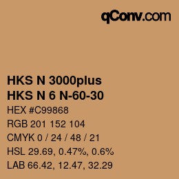 Color code: HKS N 3000plus - HKS N 6 N-60-30 | qconv.com