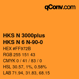 Color code: HKS N 3000plus - HKS N 6 N-90-0 | qconv.com