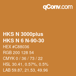 カラーコード: HKS N 3000plus - HKS N 6 N-90-30 | qconv.com