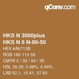 Farbcode: HKS N 3000plus - HKS N 6 N-90-50 | qconv.com