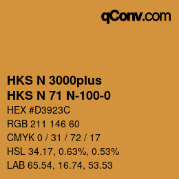 Farbcode: HKS N 3000plus - HKS N 71 N-100-0 | qconv.com