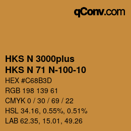 Farbcode: HKS N 3000plus - HKS N 71 N-100-10 | qconv.com
