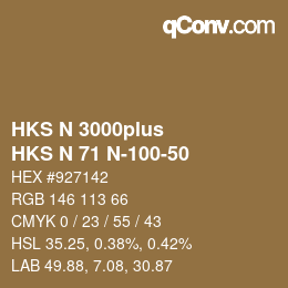 カラーコード: HKS N 3000plus - HKS N 71 N-100-50 | qconv.com
