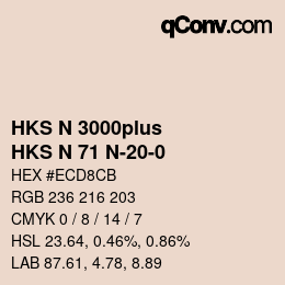 カラーコード: HKS N 3000plus - HKS N 71 N-20-0 | qconv.com