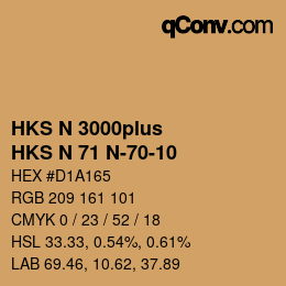 Código de color: HKS N 3000plus - HKS N 71 N-70-10 | qconv.com