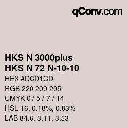 Code couleur: HKS N 3000plus - HKS N 72 N-10-10 | qconv.com