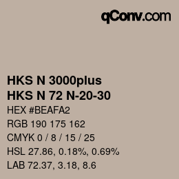 カラーコード: HKS N 3000plus - HKS N 72 N-20-30 | qconv.com