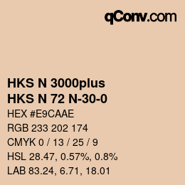 Farbcode: HKS N 3000plus - HKS N 72 N-30-0 | qconv.com