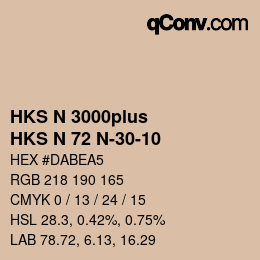 カラーコード: HKS N 3000plus - HKS N 72 N-30-10 | qconv.com