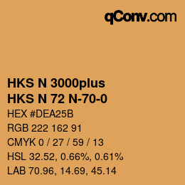Farbcode: HKS N 3000plus - HKS N 72 N-70-0 | qconv.com