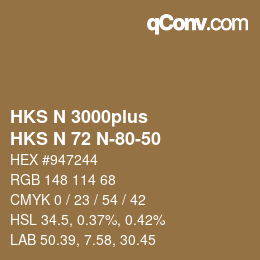 カラーコード: HKS N 3000plus - HKS N 72 N-80-50 | qconv.com
