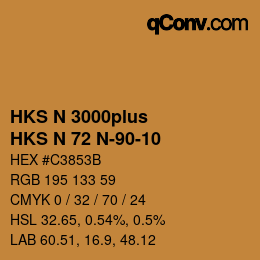 Farbcode: HKS N 3000plus - HKS N 72 N-90-10 | qconv.com