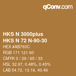 カラーコード: HKS N 3000plus - HKS N 72 N-90-30 | qconv.com