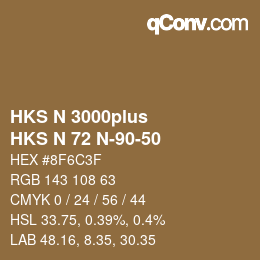 Color code: HKS N 3000plus - HKS N 72 N-90-50 | qconv.com