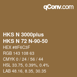 Color code: HKS N 3000plus - HKS N 72 N-90-50 | qconv.com