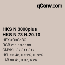 Farbcode: HKS N 3000plus - HKS N 73 N-20-10 | qconv.com