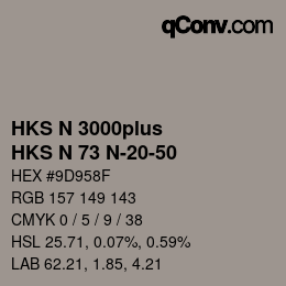 Code couleur: HKS N 3000plus - HKS N 73 N-20-50 | qconv.com