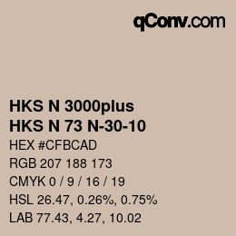 Code couleur: HKS N 3000plus - HKS N 73 N-30-10 | qconv.com