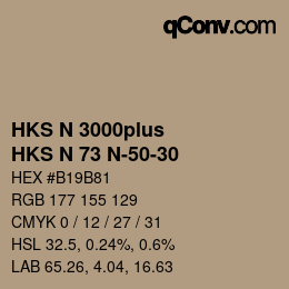 Color code: HKS N 3000plus - HKS N 73 N-50-30 | qconv.com