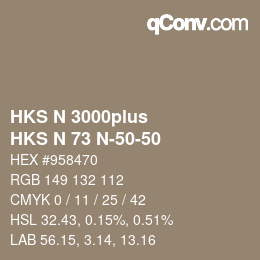 カラーコード: HKS N 3000plus - HKS N 73 N-50-50 | qconv.com