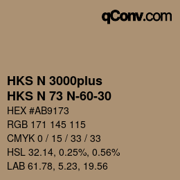 颜色代码: HKS N 3000plus - HKS N 73 N-60-30 | qconv.com