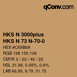 Farbcode: HKS N 3000plus - HKS N 73 N-70-0 | qconv.com