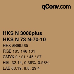 Color code: HKS N 3000plus - HKS N 73 N-70-10 | qconv.com