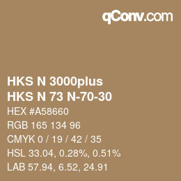カラーコード: HKS N 3000plus - HKS N 73 N-70-30 | qconv.com