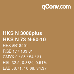 カラーコード: HKS N 3000plus - HKS N 73 N-80-10 | qconv.com