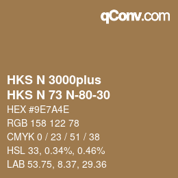 Color code: HKS N 3000plus - HKS N 73 N-80-30 | qconv.com