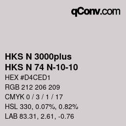 Farbcode: HKS N 3000plus - HKS N 74 N-10-10 | qconv.com