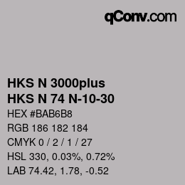 Farbcode: HKS N 3000plus - HKS N 74 N-10-30 | qconv.com