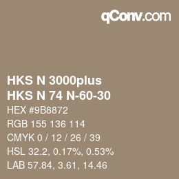 カラーコード: HKS N 3000plus - HKS N 74 N-60-30 | qconv.com