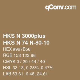 Código de color: HKS N 3000plus - HKS N 74 N-80-10 | qconv.com
